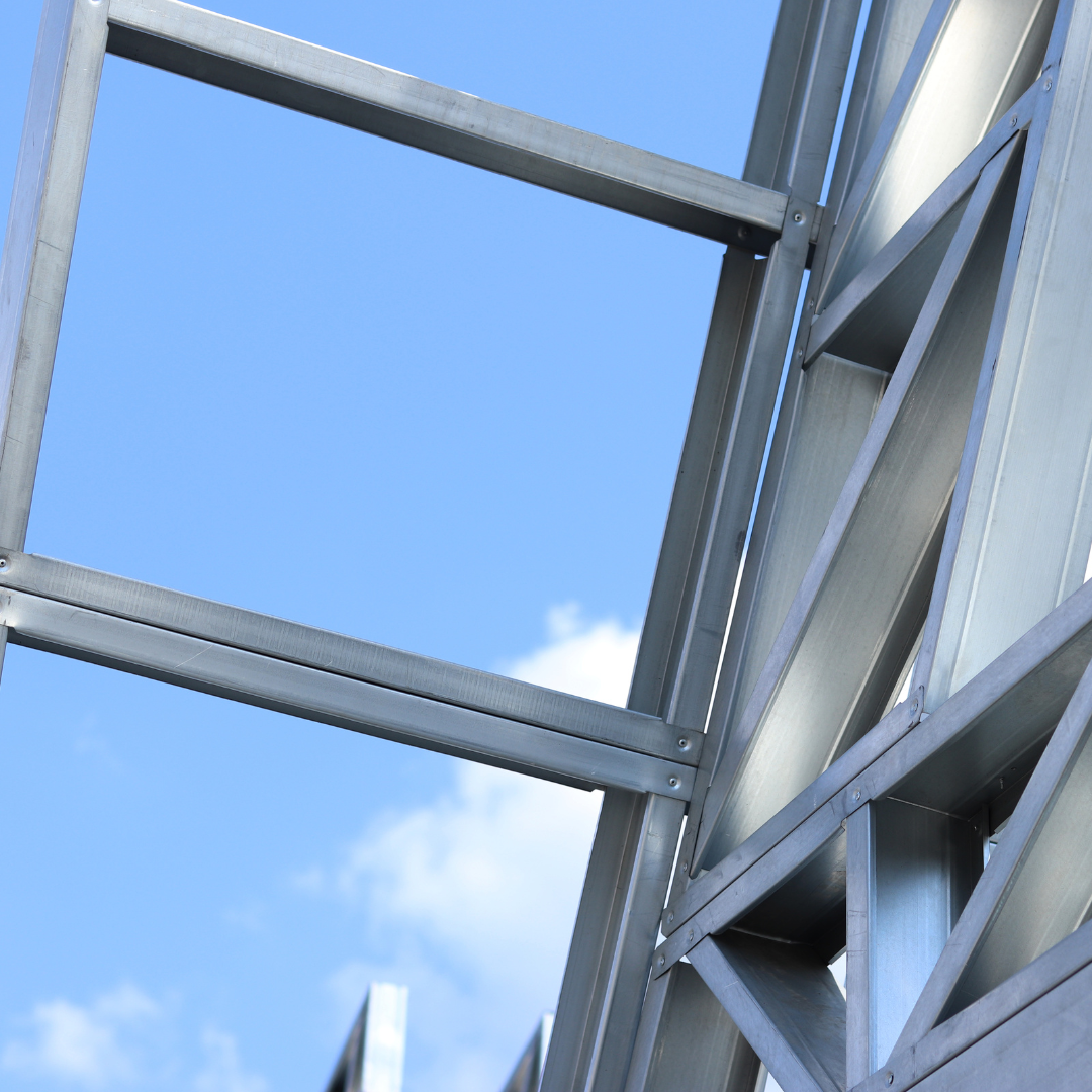 Steel building and construction project featuring durable framing, clean finishes, and long-lasting materials.