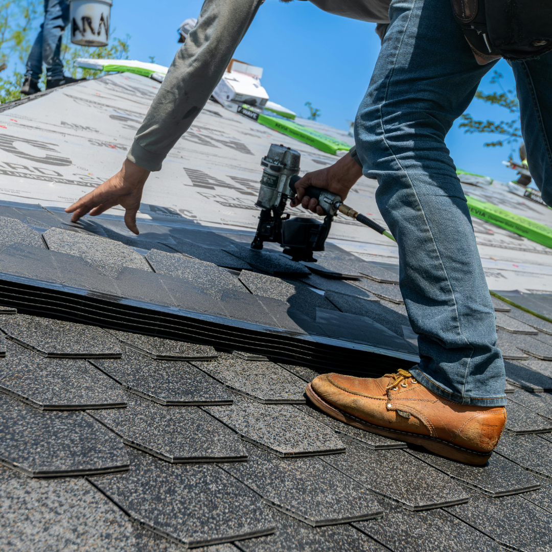 Residential home featuring newly installed architectural shingles with clean, professional roofing detail.